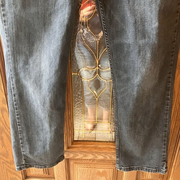 Levi's 514 Straight Blue Jeans Men's Size 33x30 Dark Wash Denim Black Label EUC - Picture 6 of 16